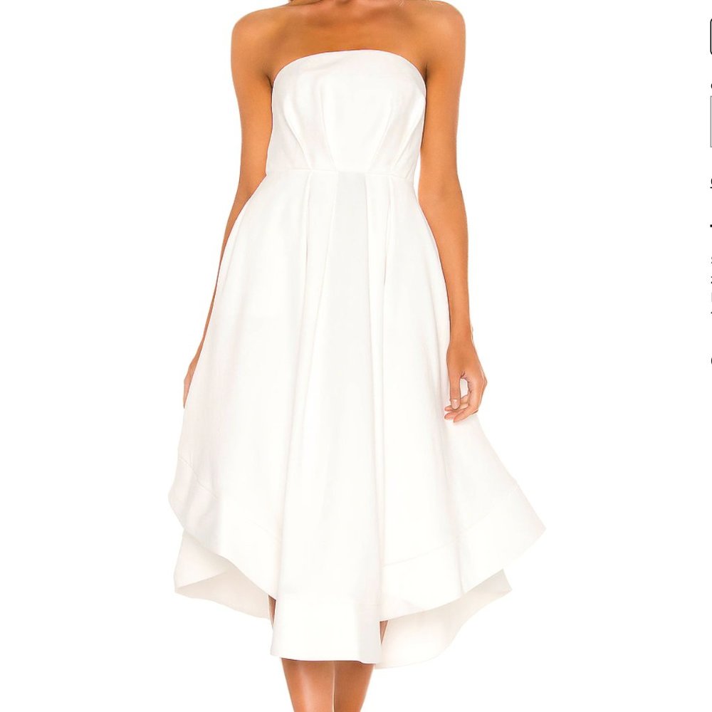 C/MEO Vibrant Strapless Pleated Dress